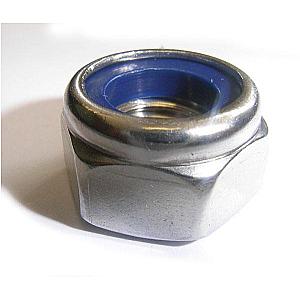 M8 Fine Pitch ( 1mm Pitch ) Hexagon Nylon Locking Nuts Din985 A2 Stainless Steel