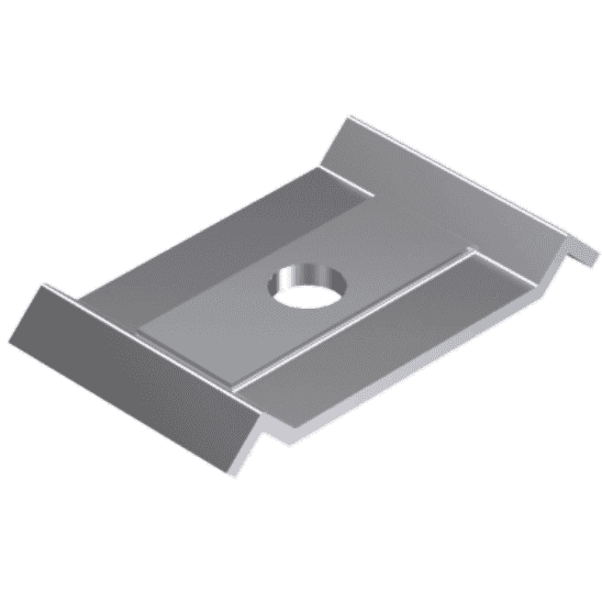 M6 Suspension Clamp / Central Support – Electro Zinc (EZ)