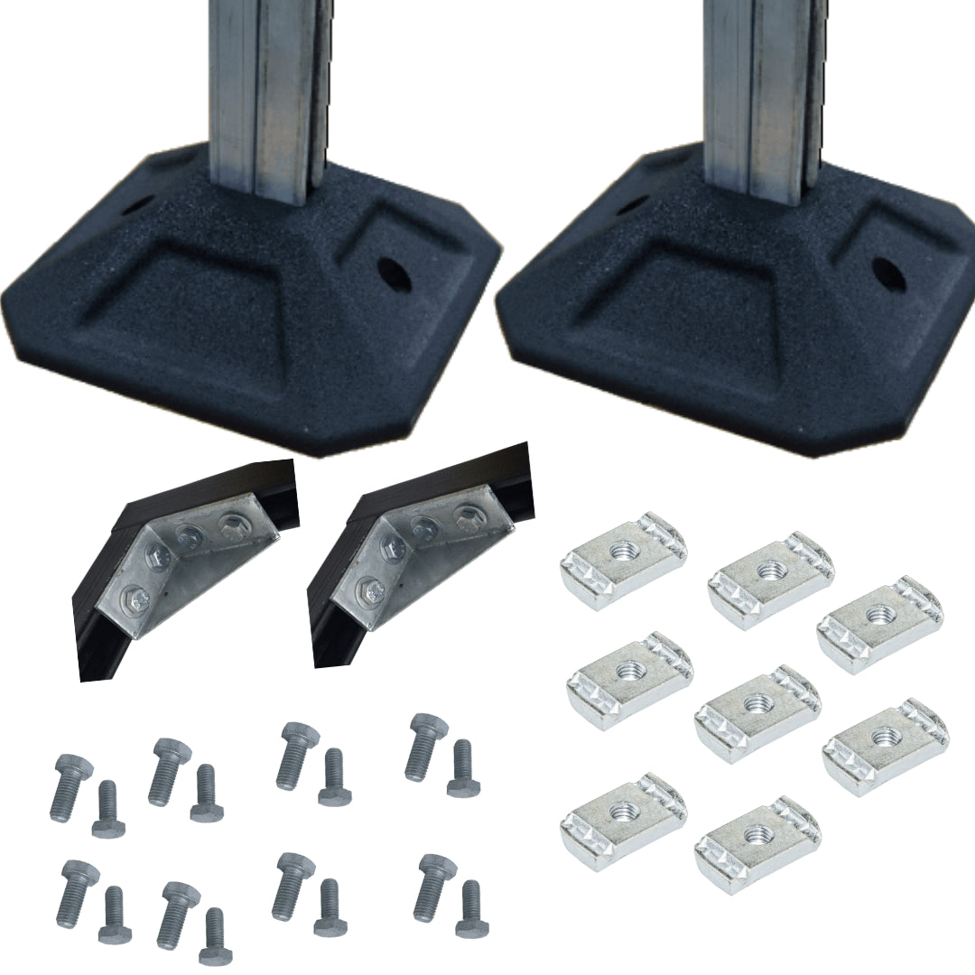 350mm Back-to-Back Rubber Feet Kit – Twin Strut Support Base