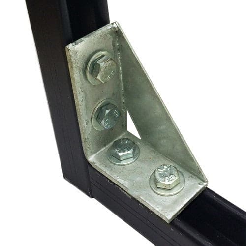Right Angle Gusset 2×2 Hole – A4 Stainless