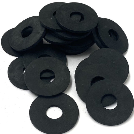 M10 X 20 X 2.0 Form A Nylon Rubber Washers Black DIN 125-1A