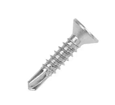 6.3 X 38 POZI CSK SELF DRILLING SCREWS BZP