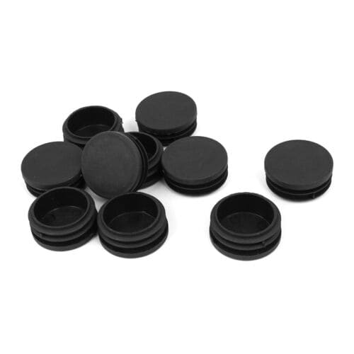 1" ROUND RIBBED INSERTS 10-14G BLACK