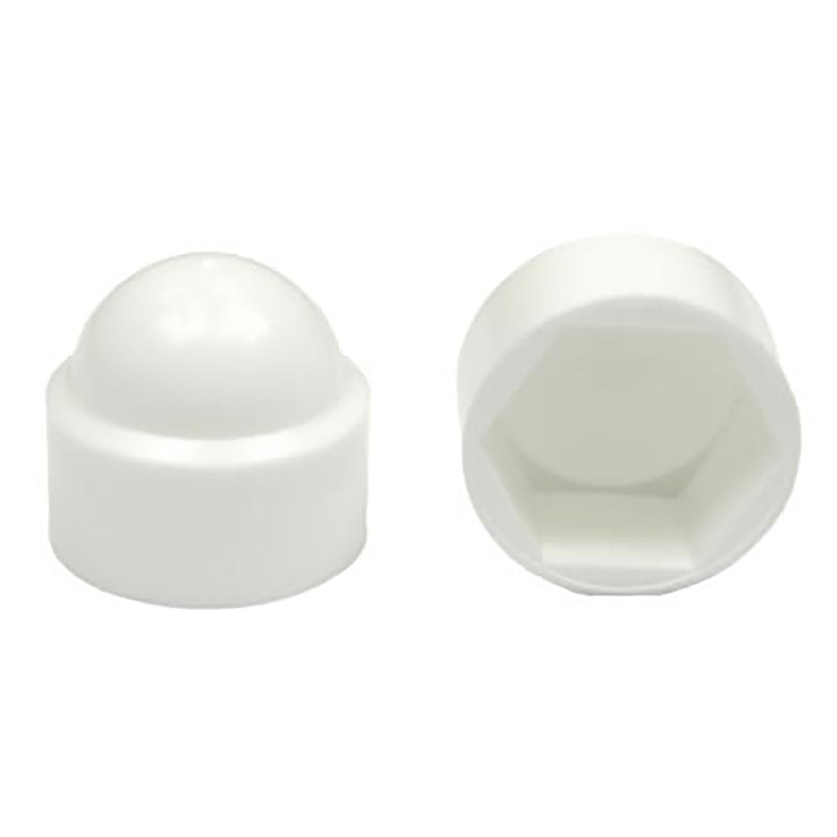 M10 (17MM) NUT & BOLT COVER CAP, WHITE
