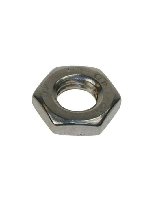 M12 x 1mm Pitch A2 304 St/st Half Nut Din439