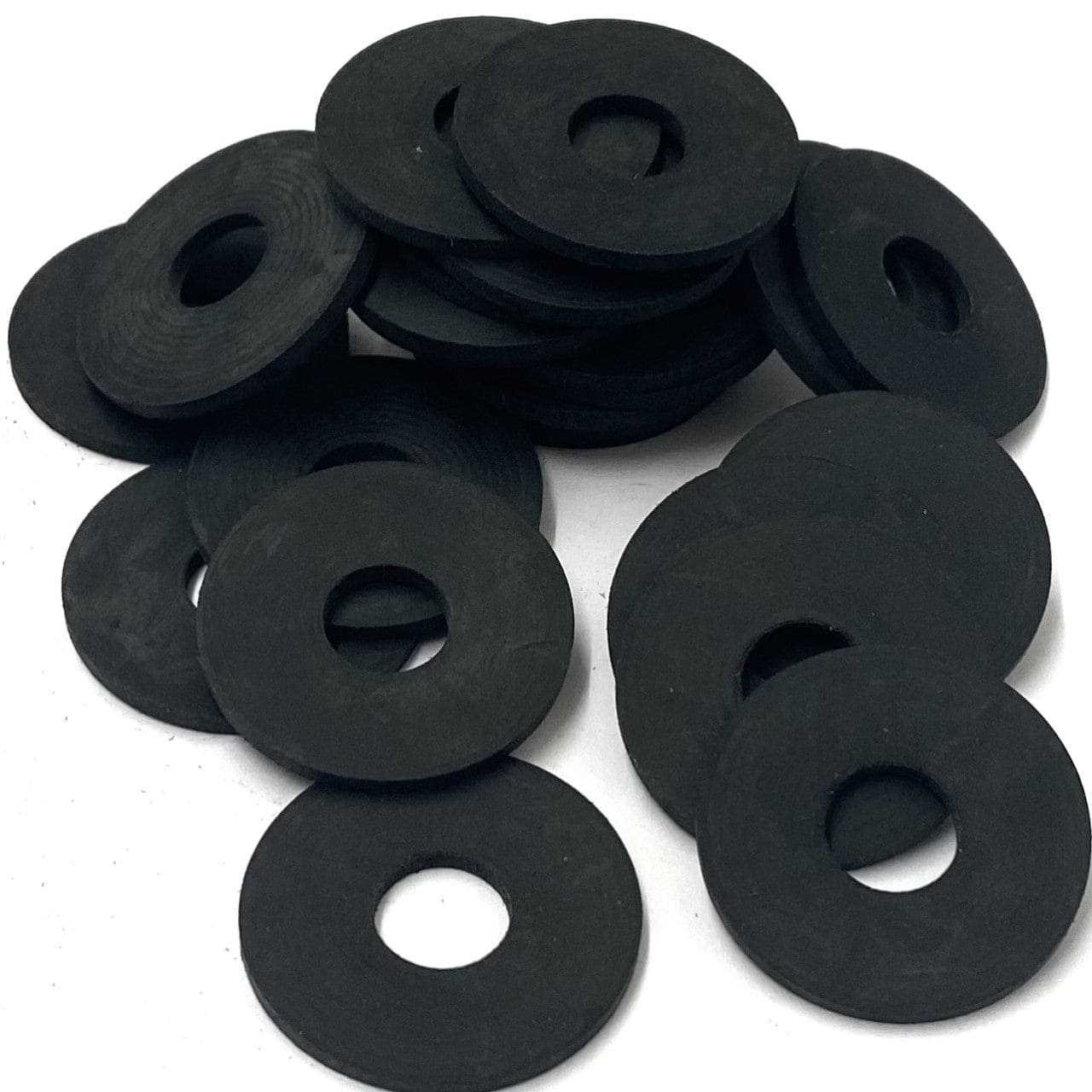 M6 X 12 X 1.5mm Form A Nylon Rubber Washers Black DIN 125-1A
