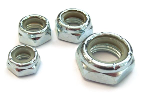 M16 NYLOC NUTS  (EXTRA THIN 10MM THICK)